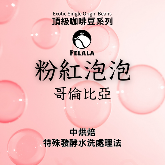 哥倫比亞 粉紅泡泡 中烘焙 特殊發酵水洗 頂級精品咖啡豆